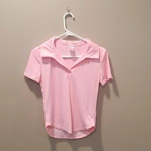 Pink Polo Style Shirt // M